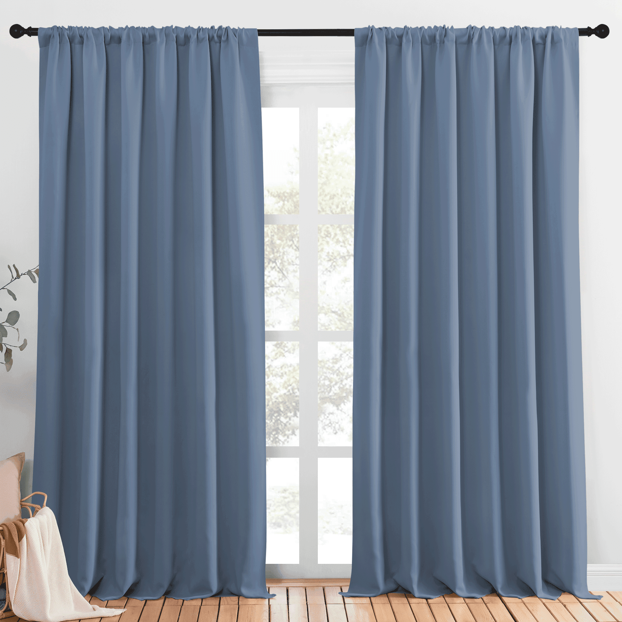 NICETOWN, Blackout Curtains, W70 x L95, Set of 2, Thermal