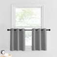 thumbnail image 1 of NICETOWN Blackout Curtains for Small Windows, Thermal Insulated Grommet Window Treatment, Light Blocking Energy Efficient Privacy Drapes for Kitchen Bathroom, Silver Grey, 34"x24", 2 Panels, 1 of 5