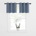 thumbnail image 1 of NICETOWN Blackout Curtains Valances, Grommet Short Kitchen Drapes Light Blocking for Bedroom, Stone Blue, 42"x18", 2 Panels, 1 of 7
