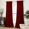 NICETOWN Blackout Curtains for Bedroom 96 inch Length, Velvet Window Drapes Rod Pocket Room