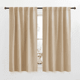 thumbnail image 1 of NICETOWN Blackout Curtains for Bedroom Light Blocking Backtab/Rod Pocket Energy Efficiency Solid Drapes(2 Panels,42" W x 70" L, Biscotti Beige), 1 of 7