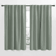 thumbnail image 1 of NICETOWN Blackout Curtains for Bedroom Modern Privacy Backtab and Rod Pocket Heat Drapes, W52 x L63, Set of 2, Greyish Green, 1 of 8
