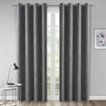 thumbnail image 1 of NICETOWN Blackout Curtains for Living Room & Bedroom, Grommet Sliver Wave Line With Dots Thermal Insulated Drapes, Set of 2, W52 x L84, Gray, 1 of 7