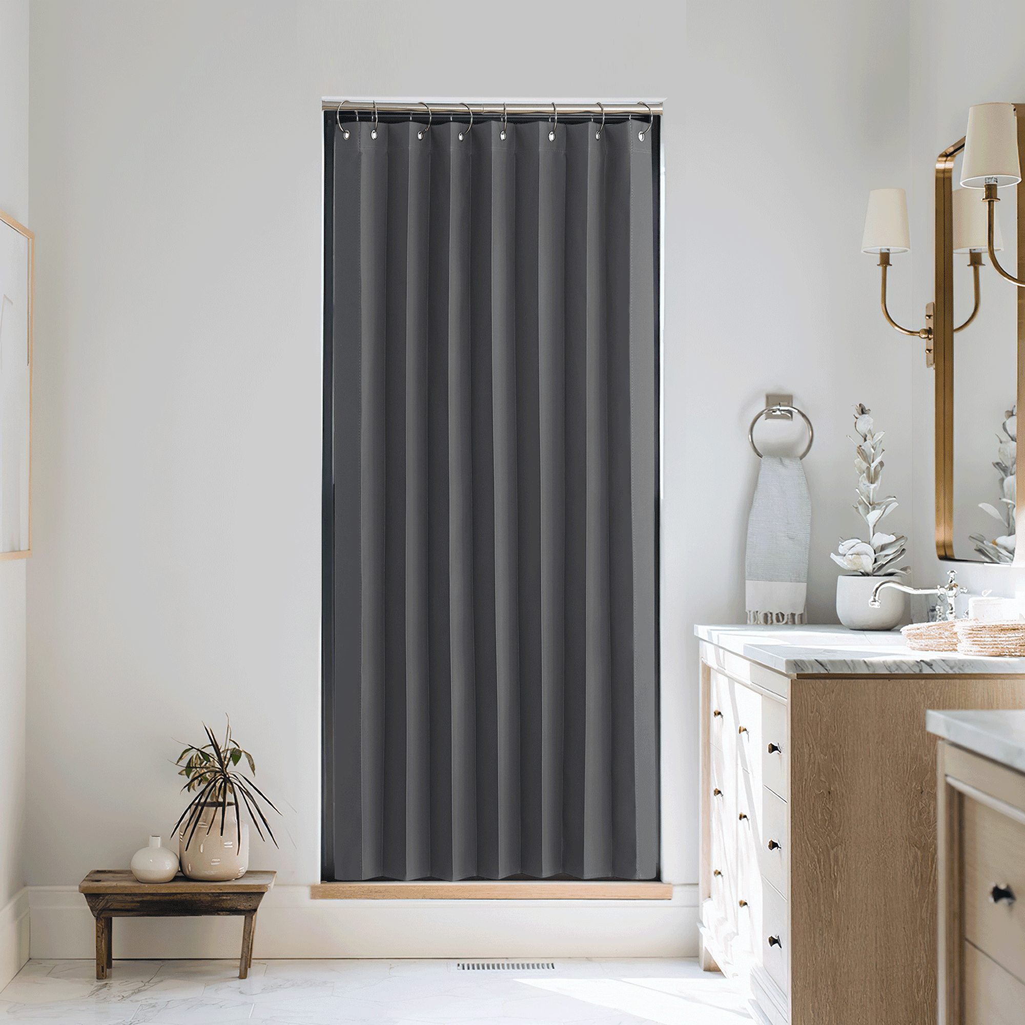 NICETOWN Blackout Door Curtains for Doorway Privacy, Accordion Closet ...