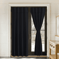 thumbnail image 1 of NICETOWN Blackout Doorway Curtains for Closet, Privacy Door Curtain Thermal Insulated Room Divider Temporary Door for Kitchen Storage Room, Black, 36"x72", 1 Panel, 1 of 8