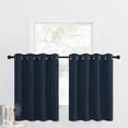 thumbnail image 1 of NICETOWN Blackout Kitchen Curtains, Thermal Insulated Curtains Energy Efficient Privacy Grommet Short Window Curtains for Small Window, 52"x 36", Navy Blue, 2 Panels, 1 of 7