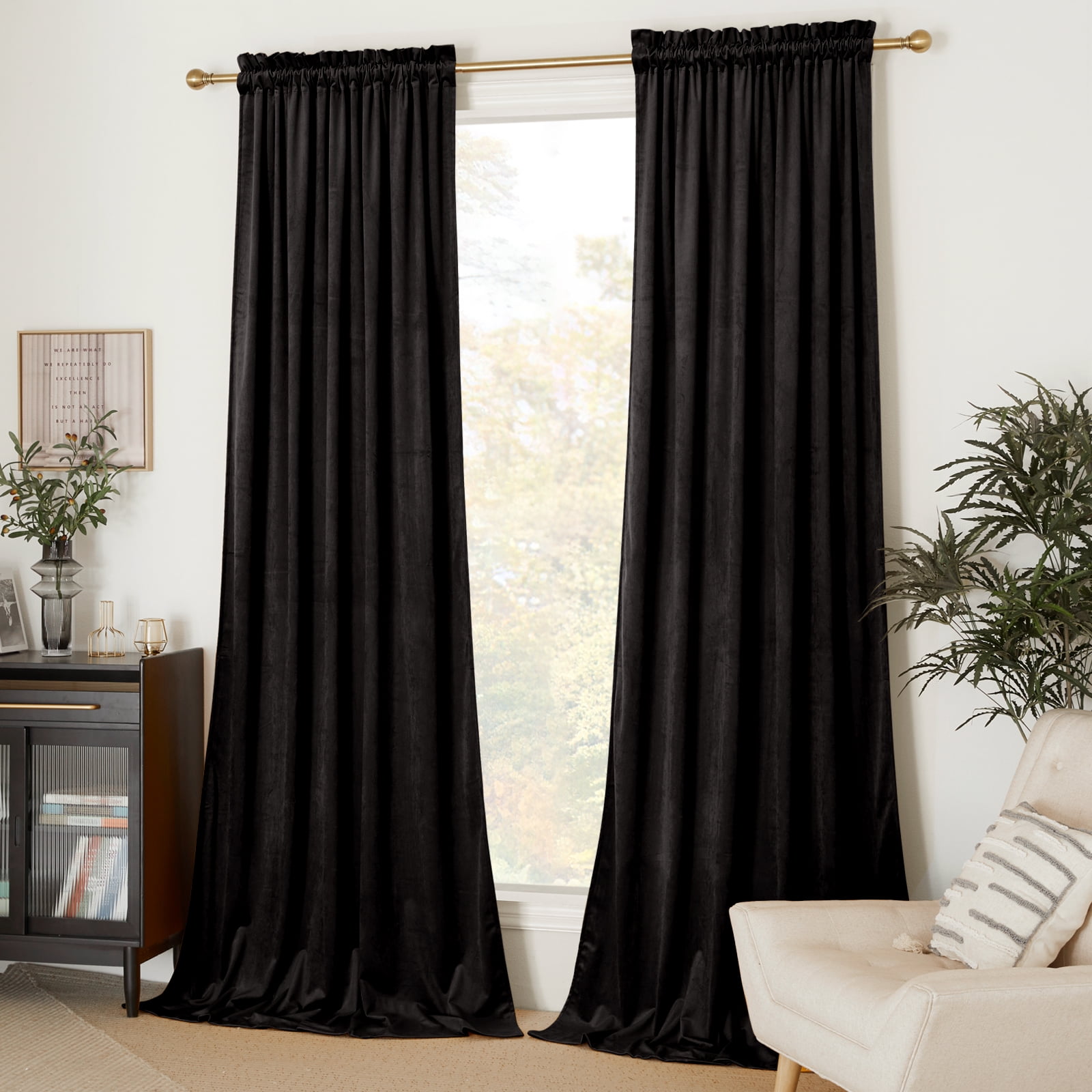 NICETOWN Blackout Luxury Velvet Curtains For Bedroom, Thermal Insulated ...