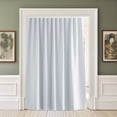 thumbnail image 1 of NICETOWN Blackout Room Divider Curtain, Adhesive Curtain Track Thermal Insulated Curtain Privacy Room Darkening Drape for Home Office Bedroom Living Room, Greyish White, 100"x84", 1 Panel, 1 of 9