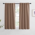 thumbnail image 1 of NICETOWN Blackout Solid Curtains for Bedroom/Living Room Backtab/Rod Pocket Light Filtering Thermal Insulated Drapes (2 Panels, 34" W x 72" L, Cappuccion), 1 of 6
