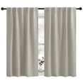 thumbnail image 1 of NICETOWN Blackout Solid Curtains for Living Room/Bedroom Light Blocking Morden Backtab/Rod Pocket Noise Reducing Drapes (2 Panels, 42" W x 70" L, Natural), 1 of 7