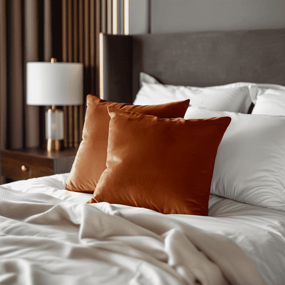 NICETOWN Burnt Orange Pillow Covers 18"x 18" Set of 2, Thick Soft Velvet Fabric Zippered Pillowcases for Bed/Couch/Sofa Decorative