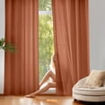 thumbnail image 1 of NICETOWN Burnt Orange Privacy Sheer Curtains, Non-See-Through Sheer Curtains Light Filtering Window Drapes for Bedroom Living Room, 52"x63", Set of 2, 1 of 10