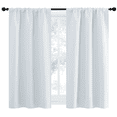 thumbnail image 1 of NICETOWN Casual White Solid Print Home Rod Pocket Blackout & Valances Curtains, 34 x 54 in (2 Panels), 1 of 9
