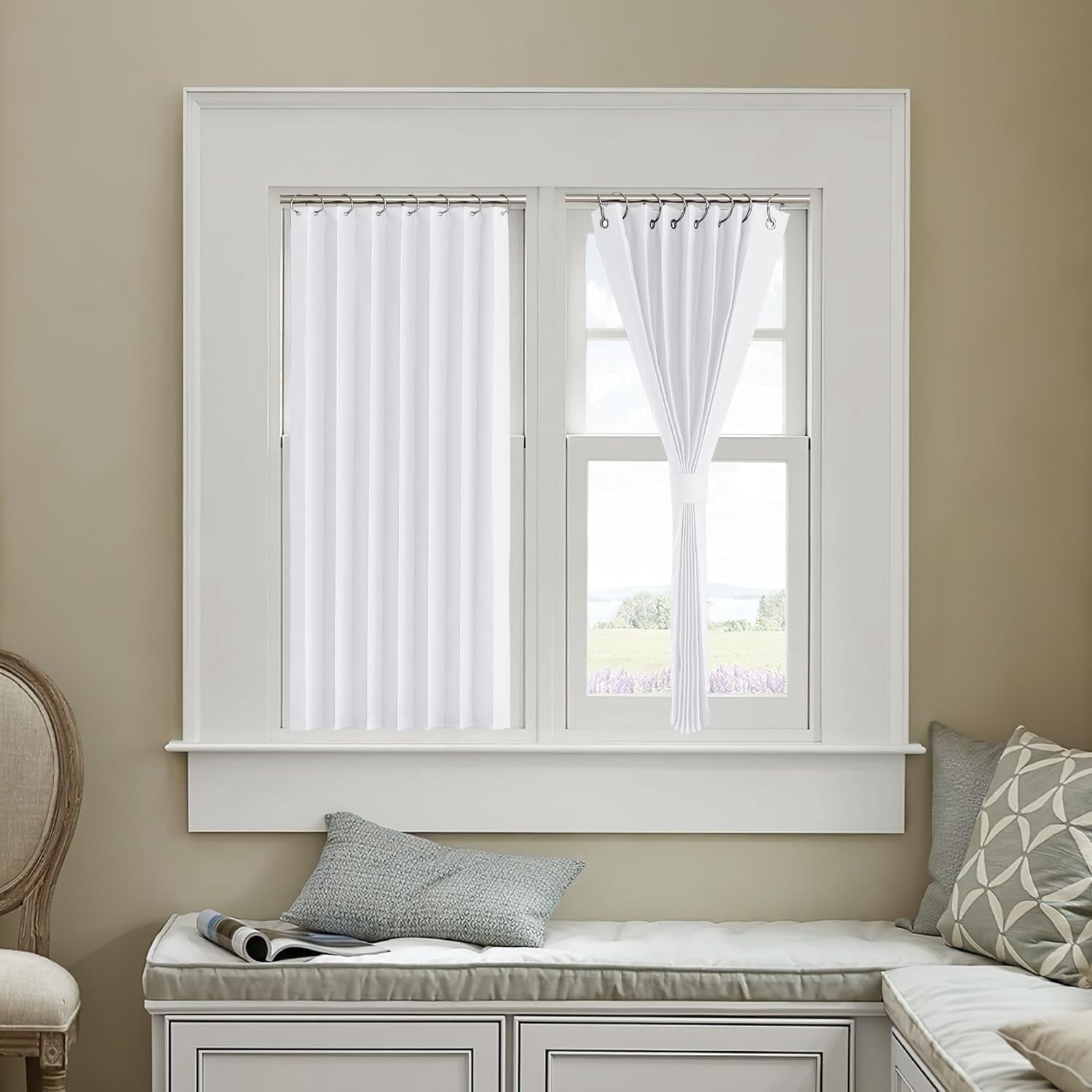 NICETOWN Door Curtains, Pleated Folding Blackout Accordion Style Door ...