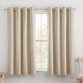 thumbnail image 1 of NICETOWN Cream Faux Linen 100% Blackout Curtains for Living Room, Full Room Darkening Thermal Insulated Soundproof Grommet Drapes, 52"x 63", 2 Panels, 1 of 8