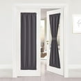 thumbnail image 1 of NICETOWN Door Curtain, French Door Curtains Blackout Thermal Insulated Curtain Sidelight Privacy for Window/Living Room, Grey, 25"x72", 1 Panel, 1 of 7