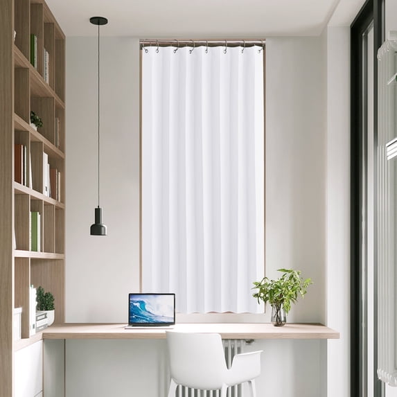 NICETOWN Door Curtains Accordion Style Room Darkening Curtain Drapes for Room Divider, Pure White, 38"x50", 1 Panel