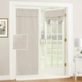 thumbnail image 1 of NICETOWN Door Curtains, Tricia Room Darkening Curtains for French Door, Natural Linen Blend Privacy Curtains Thermal Insulated Roll Up Blinds for Patio Door Glass Door, Khaki, 26"x80", 1 Panel, 1 of 9