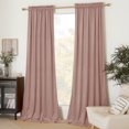 thumbnail image 1 of NICETOWN Dusty Pink Velvet Curtains for Living Room, Thermal Insulated Noise Reducing Energy Efficiency Privacy Luxury Velvet Curtains Room Darkening Rod Pocket Drapes, 52"x84", 2 Panels, 1 of 7