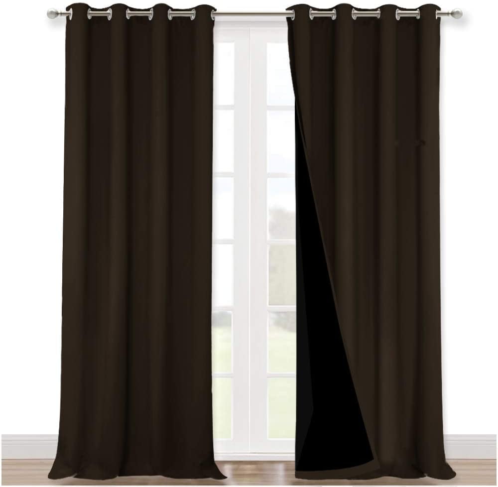 NICETOWN Extra Long Truly Blackout Drapes for Hall and Villa, 100