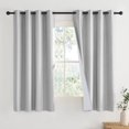 thumbnail image 1 of NICETOWN 100% Blackout Curtains for Bedroom Room Darkening Grommet Modern Solid Window Treatment, W52 x L63, Light Gray, Set of 2, 1 of 8