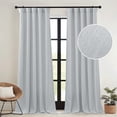 thumbnail image 1 of NICETOWN Faux Linen Curtains for Living Room, Light Filtering Pinch Pleated Privacy Soundproof Window Treatment, Sliver Gray, W 52 x L 120, 2 Panels, 1 of 7