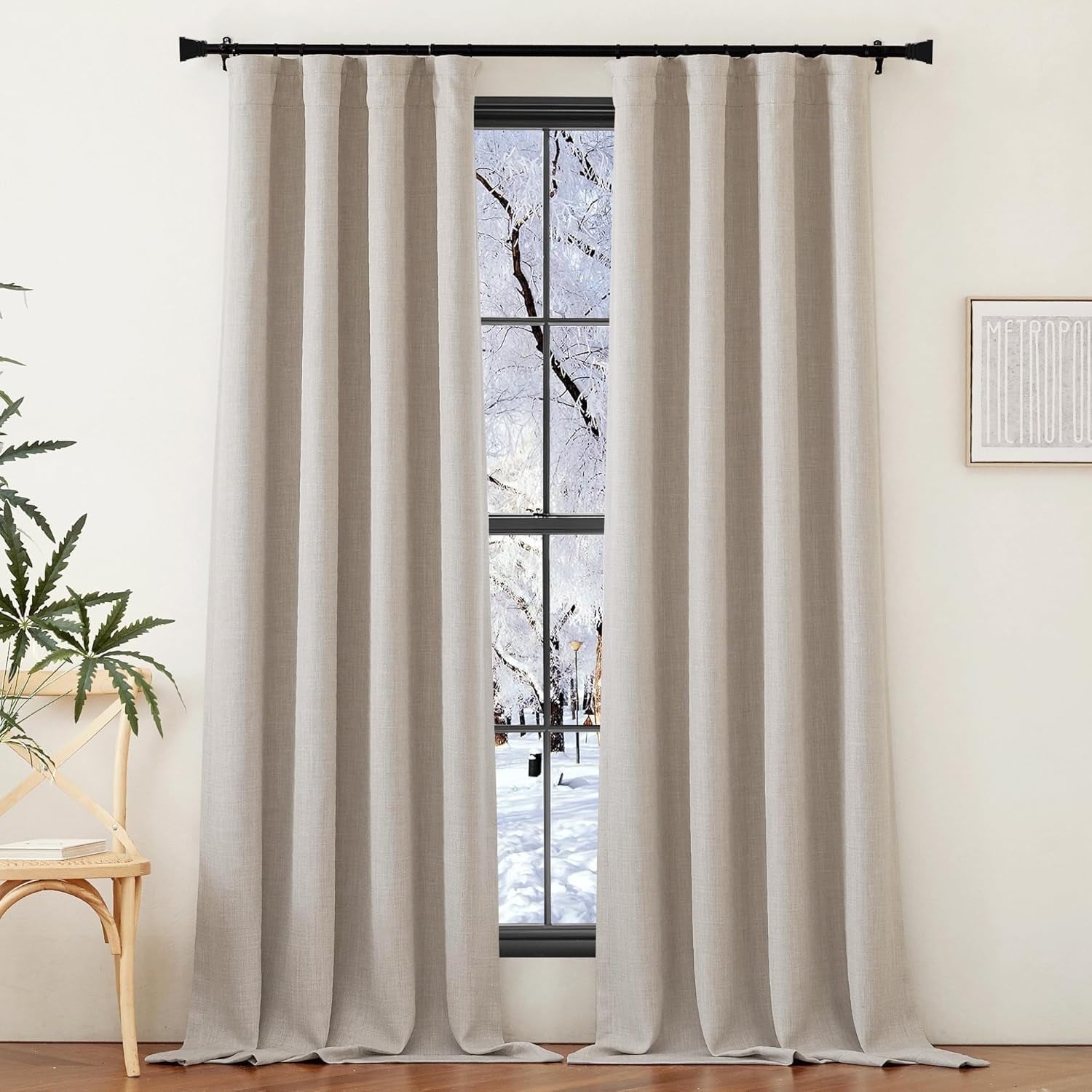 Customer reviews for NICETOWN Faux Linen Room Darkening Curtains ...