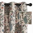 thumbnail image 1 of NICETOWN Floral Blackout Curtains 84 inches Long, Vintage Printed Blackout Curtains Room Darkening Thermal Insulated Drapes for Bedroom Living Room, Beige, 52"x84", 2 Panels, 1 of 8