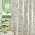thumbnail image 1 of NICETOWN Floral Curtains Linen Blend Curtains for Living Room Paisley Flower Printed Cottage Rustic Curtains & Drapes for Bedroom Dining Room, Grey, 52"x84", 2 Panels, 1 of 7