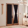 thumbnail image 1 of NICETOWN French Door Curtains, Blackout Curtain Thermal Insulated Privacy Drape for French Door Classroom with Adjustable Tie Back, Brown, 30"x72", 1 PC, 1 of 7