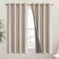thumbnail image 1 of NICETOWN Full Blackout Curtains 48" Long, Linen Noise Reducing Energy Saving Soundproof Grommet Drapes, W52 x L48, Oatmeal, 2 Panels, 1 of 9