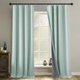 thumbnail image 1 of NICETOWN Full Blackout Linen Curtains 84 inches Long, Thermal Insulated Noise Reducing Drapes for Bedroom Living Room, Seafoam Green, 52"x84", Set of 2, 1 of 11
