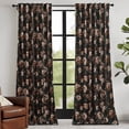 thumbnail image 1 of NICETOWN Green Velvet Curtains for Bedroom, Rose Printed Velvet Curtains Back Tab Thermal Insulated Room Darkening Drapes for Living Room, 52"x102", 2 Panels, 1 of 9
