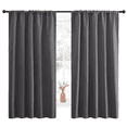 NICETOWN Grey Blackout Curtains Rod Pocket Curtains Panels Room ...