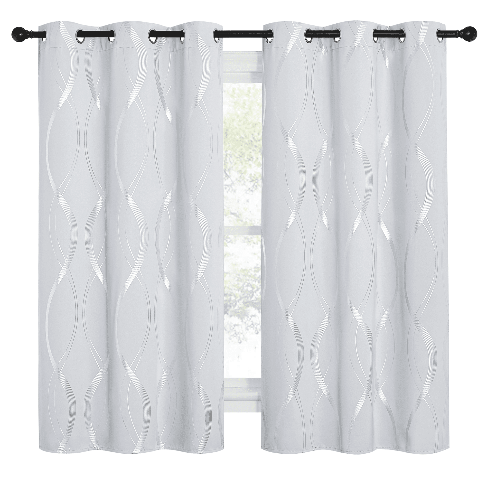 NICETOWN Blackout Curtains 55x78 Inches - Thermal Insulated Grommet Panels For Living Room, Bedroom (Burgundy Red, 2 Panels)