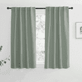 thumbnail image 1 of NICETOWN Kitchen Blackout Curtains Backtab/Rod Pocket Room Darkening Thermal Drapes for Winter Privacy, W34 x L48, Set of 2, Greyish Green, 1 of 8