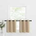 thumbnail image 1 of NICETOWN Kitchen Tiers Curtains Sets for Windows, Thermal Insulated Room Darkening Curtains Light Blocking Grommet Small Curtains for Loft Window, 42"x 24", Biscotti Beige, 2 Panels, 1 of 7