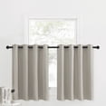 thumbnail image 1 of NICETOWN Kitchen Tiers Curtains Sets for Windows, Thermal Insulated Room Darkening Curtains Light Blocking Grommet Small Curtains for Loft Window, 52"x36", Natural, 2 Panels, 1 of 7