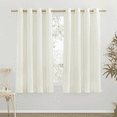 thumbnail image 1 of NICETOWN Linen Curtains for Bedroom, Vintage Grommet Top Semi Sheer Curtain Drapes Privacy Assured Window Treatment Light Reducing for Living Room, Off White, 55"x63", Set of 2, 1 of 8