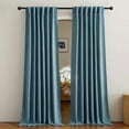 thumbnail image 1 of NICETOWN Linen Curtains for Living Room, Light Filtering Privacy Window Curtains Rod Pocket Back Tab Neutral Farmhouse for Bedroom Dining Room, 52"x90", Stone Blue, 2 Panels, 1 of 6