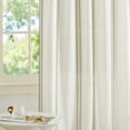 thumbnail image 1 of NICETOWN Linen Curtains for Living Room, Striped Semi Sheer Linen Curtains Light Filtering Privacy Farmhouse Back Tab Drapes for Bedroom, Taupe, 52"x108", 2 Panels, 1 of 8