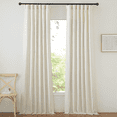 thumbnail image 1 of NICETOWN Linen Drapes 108 inches Long for Bedroom, Thick Linen Curtains Light Filtering Hook Belt/Backtab/Rod Pocket Window Treatment, 50"x 108", Natural, 2 Panels, 1 of 9