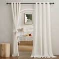 NICETOWN Linen Light Filtering Curtains for Bedroom/Living Room, Semi ...