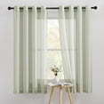 thumbnail image 1 of NICETOWN Linen Sheer Curtains, Grommet Semi Sheer Vintage Natural Open Linen Wave Privacy Sheer Draperies for Bedroom Living Room, 52"x63", Sage Green, Set of 2, 1 of 6