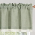 thumbnail image 1 of NICETOWN Linen Valance for Windows, Double Layer Farmhouse Kitchen Valance, Rod Pocket Light Filtering Ventilated Fabric Valance, Sage Green, 52"x18", 1 Panel, 1 of 8