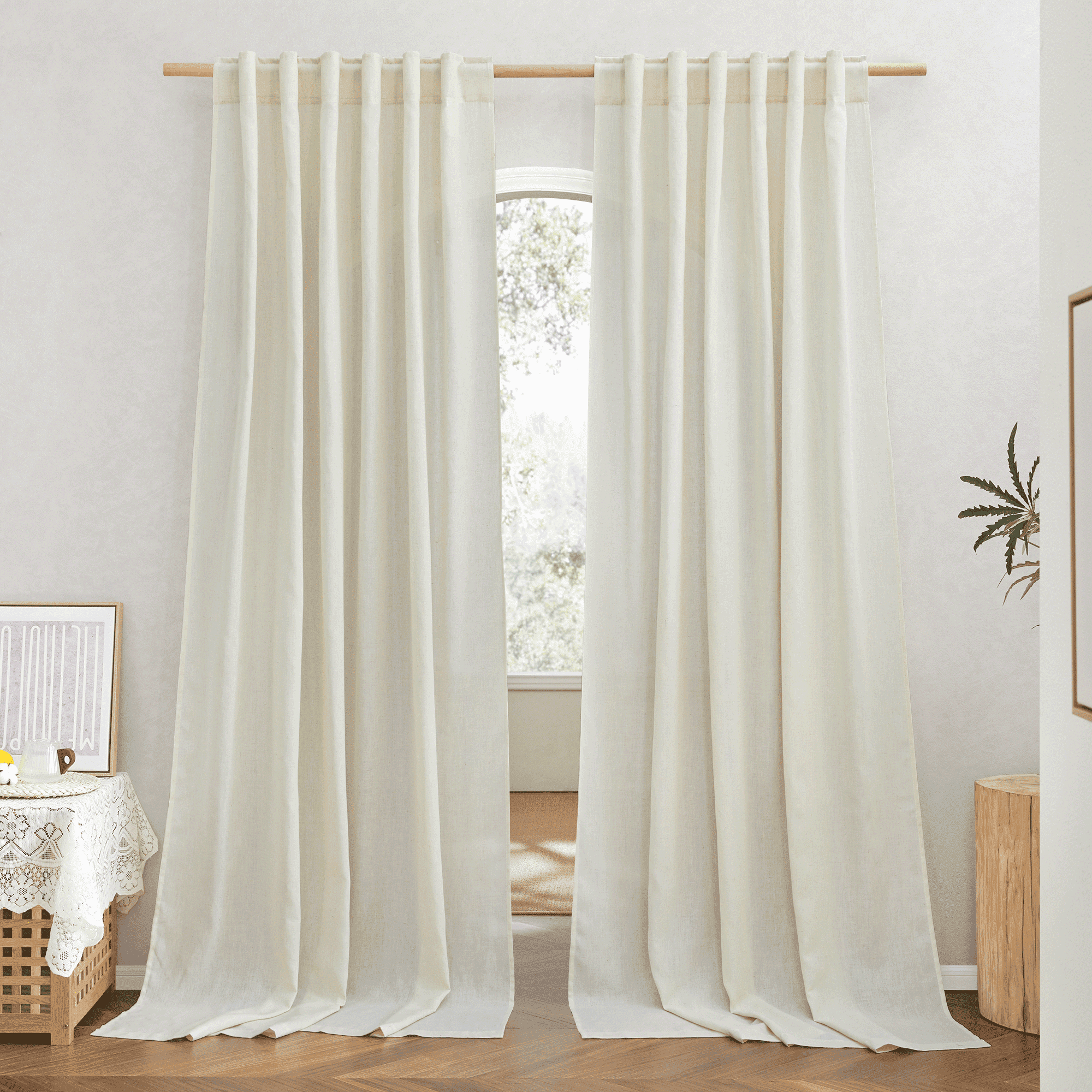 Off White Linen Curtains