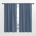 thumbnail image 1 of NICETOWN Modern Blackout Curtains Solid Backtab and Rod Pocket Room Darkening Heat Curtains, W42 x L63, 2 Panels, Stone Blue, 1 of 8