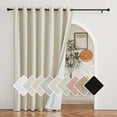 thumbnail image 1 of NICETOWN Natural 100% Blackout Curtain Patio Door Curtain, Thermal Insulated Sound Reducing Extra Wide Sliding Door Curtain Privacy Grommet Drapes for Living Room, 100"x95", 1 Panel, 1 of 9