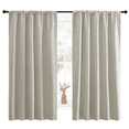 thumbnail image 1 of NICETOWN Natural Blackout Curtains Rod Pocket Curtains Panels Thermal Insulated Curtains for Bedroom 52x63 inch 2 Panels, 1 of 8