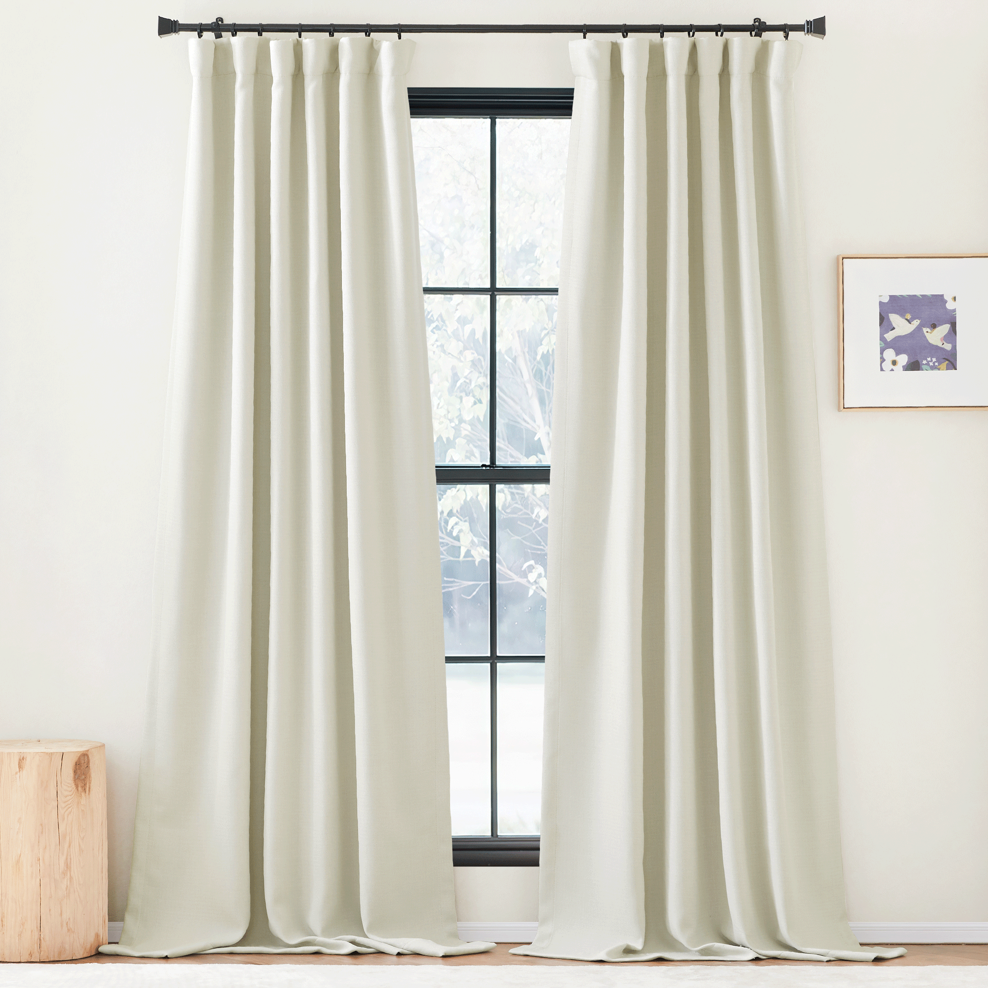 Stylemaster Splendor Pinch Pleated Drapes Pair, 2 of 36" by 63", White